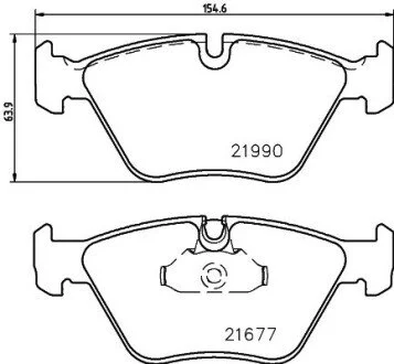 Тормозные колодки перед. BMW 5 (E39) 2.0-3.5i 95-03 PAGID HELLA 8DB355010-711