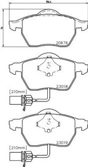 Тормозные колодки перед. Passat B5/Audi A4/A6 00-05 PAGID HELLA 8DB355010-731