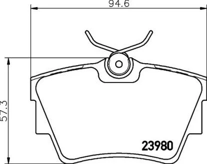 Гальмівні колодки, дискове гальмо (набір) HELLA 8DB 355 010-761