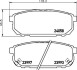 Колодки тормозные задние Kia Sorento 02- (sumitomo) PAGID HELLA 8DB355010-871 (фото 1)