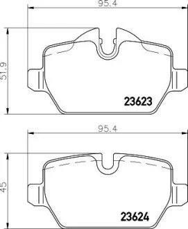 Тормозные колодки диск. BMW 1 (E81), 3 (E90) 1.6i/1.8i/2.0 03- HELLA 8DB 355 011-271 (фото 1)