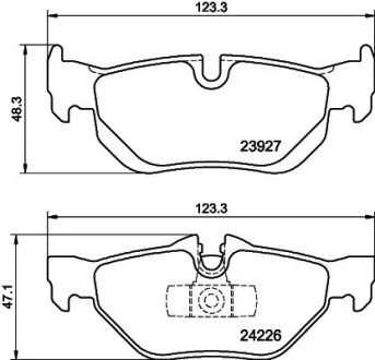 Тормозные колодки дисковые BMW 3 (E90/E90N) 320d 05-/X1 (E84) 09- HELLA 8DB 355 011-301