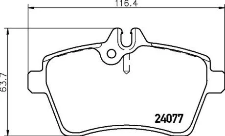 Тормозные колодки перед. W169 04-12 PAGID HELLA 8DB355011-381