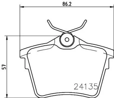 Гальмівні колодки, дискове гальмо (набір) HELLA 8DB355011501