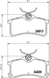 Тормозные колодки задн. Avensis/Corolla 97-03 1.4-2.0 PAGID HELLA 8DB355011-511