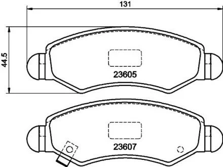 Гальмівні колодки перед. Agila/Ignis/Wagon R 00- 1.0-1.5 HELLA 8DB355011-691
