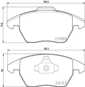 Колодка перед, Peugeot 307 / SW 2.0 HDi 10.03- Peugeot 308/VW Jetta 2011- HELLA 8DB 355 011-811