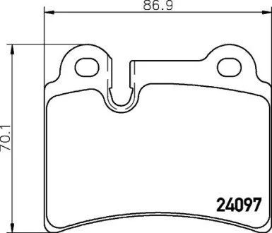 Гальмівні колодки, дискове гальмо (набір) HELLA 8DB355011861