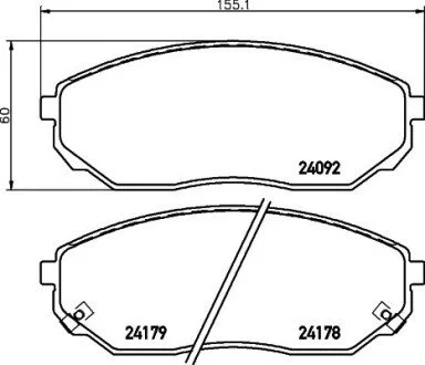 Тормозные колодки перед. Sorento 02- PAGID HELLA 8DB355011-931