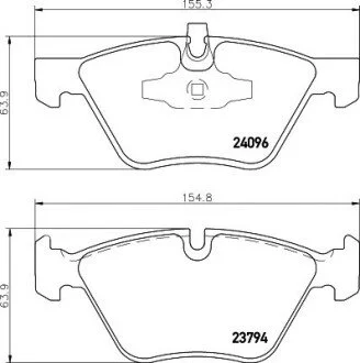 BMW Тормозные колодки передн.3 E90 07- HELLA 8DB 355 011-941