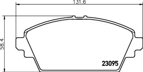 Колодки гальмівні передні Nissan Primera 02- (TRW) HELLA 8DB355011-951