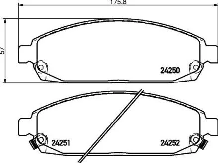 Тормозные колодки Grand Cherokee/Commander 05-10 3.0-5.7 PAGID HELLA 8DB355012-101