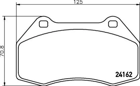 Гальмівні колодки, дискове гальмо (набір) HELLA 8DB355012151