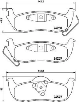 Гальмiвнi колодки дискові зад. Jeep Commander, Grand Cherokee III 3.0Crd-5.7 06.05-12.10 HELLA 8DB 355 012-181