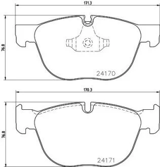 Тормозные колодки перед. BMW X5/X6 07- (ATE) PAGID HELLA 8DB355012-541