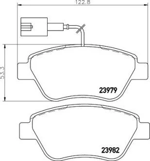 Тормозные колодки дисковые перед. Fiat Stilo 01,04/Grande Punto/Doblo 05/Bravo -07 HELLA 8DB 355 012-841