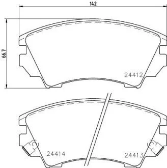 Тормозные колодки дисковые перед. Opel Insignia 08- (середина диска 321mm)/(17") HELLA 8DB 355 013-041