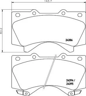Тормозные колодки перед. Toyota Land Cruiser 08- (advics) PAGID HELLA 8DB355013-151