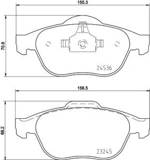 Гальмівні колодки, дискове гальмо (набір) HELLA 8DB355013241