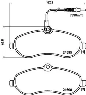 Тормозные колодки перед. Scudo/Expert 07- PAGID HELLA 8DB355013-411