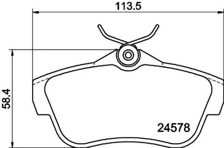 Тормозные колодки зад. Scudo/Expert 07- PAGID HELLA 8DB355013-421
