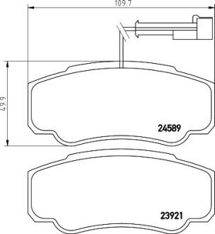 Гальмівні колодки, дискове гальмо (набір) HELLA 8DB355013511