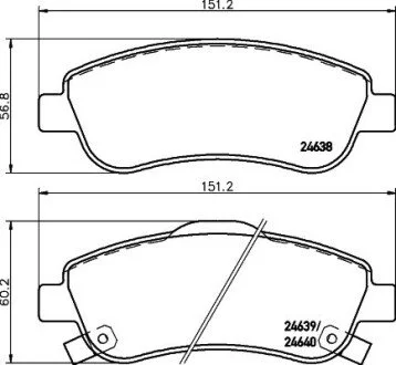 Гальмівні колодки перед. Honda CR-V 07- (bosch) HELLA 8DB355013-611