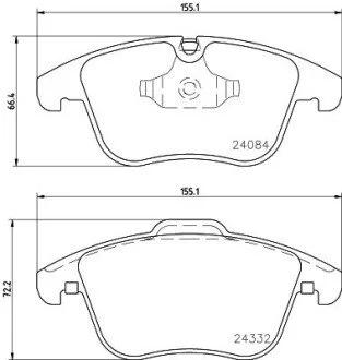 Тормозные колодки дисковые перед. Citroen C5 III// Peugeot 407, 508 1.6-2.2Hdi 05.04- HELLA 8DB 355 013-731