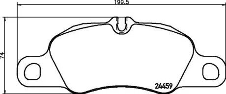 Колодки тормозные дисковые комплект; передняя. HELLA 8DB355013801