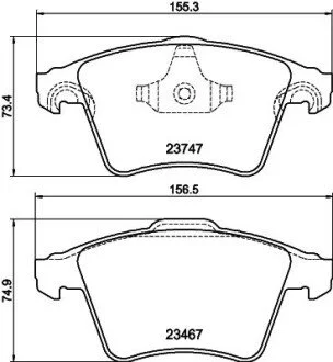 Колодки тормозные комплект HELLA 8DB355013821