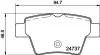 Гальмівні колодки, дискове гальмо (набір) HELLA 8DB355013851 (фото 1)