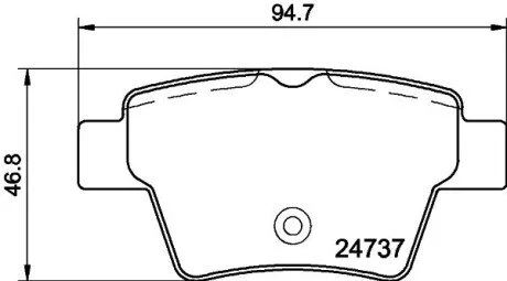 Гальмівні колодки, дискове гальмо (набір) HELLA 8DB355013851