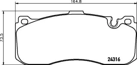 Тормозные колодки дисковые. BMW 1 (E81), 1 (E82), 1 (E87), 1 (E88), 3 (E90), 3 (E91), 3 (E92), 3 (E93) 1.6-3.0D 06.04-12.13 HELLA 8DB 355 014-041