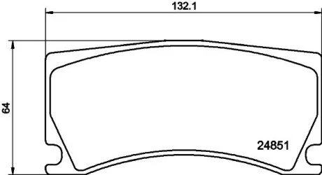 Гальмівні колодки, дискове гальмо (набір) HELLA 8DB355014101