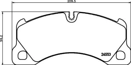 Колодки гальмівні дискові комплект; передн. 7L0698151N VAG HELLA 8DB355014151