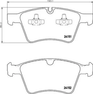 Гальмівні колодки, дискове гальмо (набір) HELLA 8DB355014191