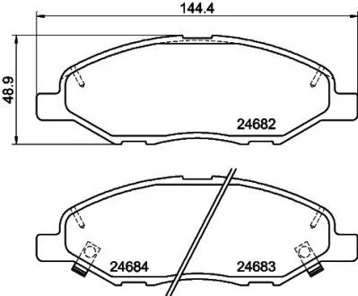 Тормозные колодки перед. Micra/Note/Tida 03-12 PAGID HELLA 8DB355014-371