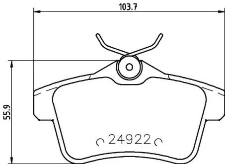Тормозные колодки диск. Citroen C4/DS4/DS5/Peugeot 308,3008,5008, RCZ 1.4HDi-2.0HDi 09- HELLA 8DB 355 014-531