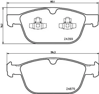 Тормозные колодки перед. XC60/XC90 02- 2.0-4.4 PAGID HELLA 8DB355014-541