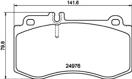 Колодки гальмівні дискові комплект; передн. A0054207720 MERCEDES HELLA 8DB355014821