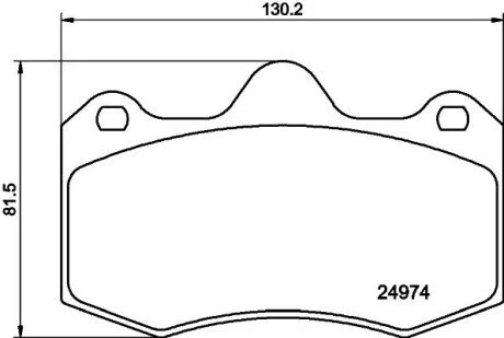 Гальмівні колодки, дискове гальмо (набір) HELLA 8DB355015111 (фото 1)
