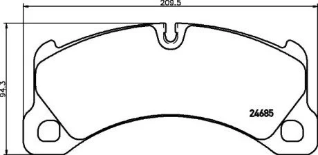 Тормозные колодки перед.Cayenne (92А) 10- PAGID HELLA 8DB355015-131