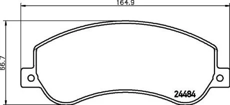 Колодки гальмівні дискові комплект; передн. 2H0698151A VAG HELLA 8DB355015401