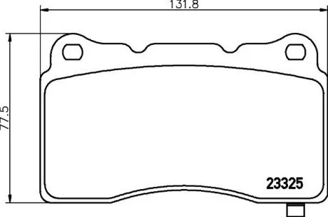Гальмівні колодки, дискове гальмо (набір) HELLA 8DB355015481