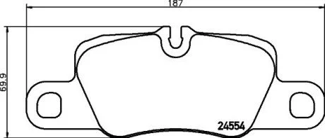 Гальмівні колодки, дискове гальмо (набір) HELLA 8DB355015651