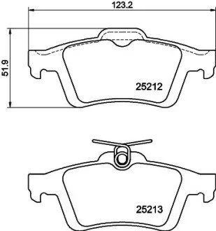 FORD Тормозные колодки задн.Cadillac,C-Max,Focus 11- HELLA 8DB 355 015-761