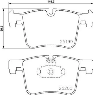 Тормозные колодки перед. BMW F20-F35/F80-F87 2.0-3.5 i/d 10- PAGID HELLA 8DB355015-781