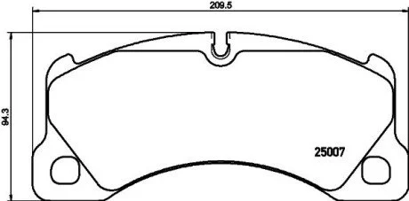 Тормозные колодки перед.VW Touareg/Cayenne 18" 07- (brembo) PAGID HELLA 8DB355015-801