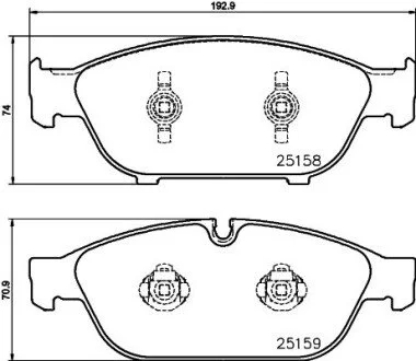 Колодки тормозные комплект HELLA 8DB355016031
