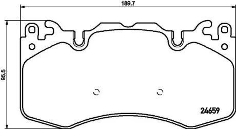 Тормозные колодки дисковые. Land Rover Range Rover III 09-, Range Rover Sport 09- HELLA 8DB 355 016-151